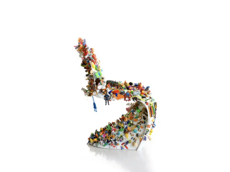 sedia basculante in plastica panton chiar