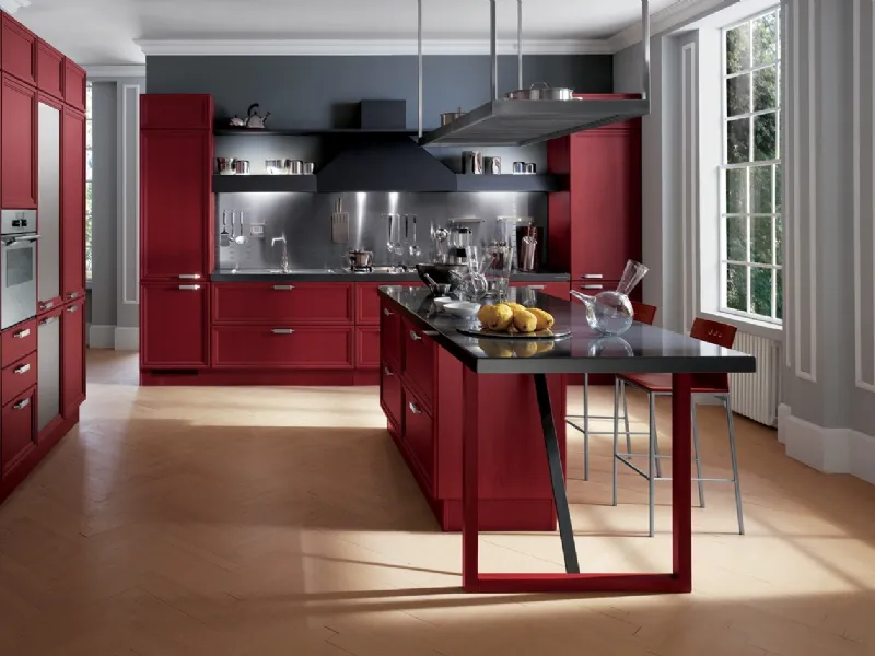 Cucina rossa Focus Scavolini