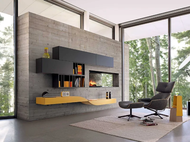 Pareti attrezzate soggiorno moderne