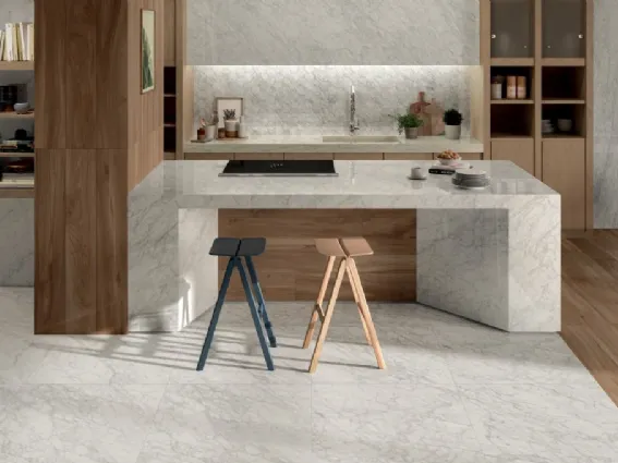 Piastrelle in gres effetto marmo Anima Ever by Cesar