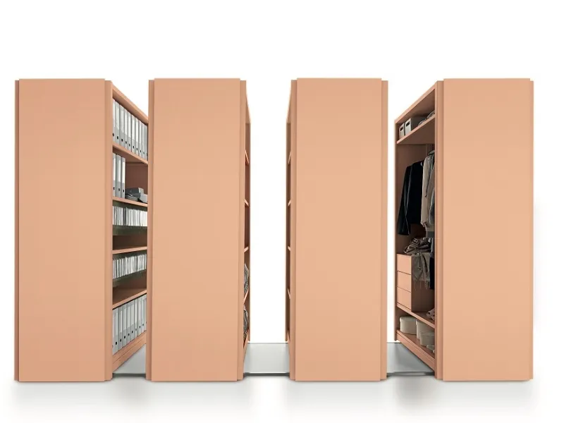 Tutto in ordine con eleganza grazie agli armadi Binaria di Fantin dipinti di Peach Fuzz