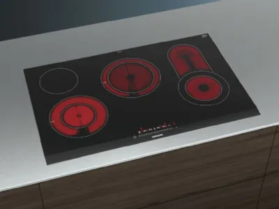 Piano cottura elettrico in vetroceramica da iQ300 di Siemens