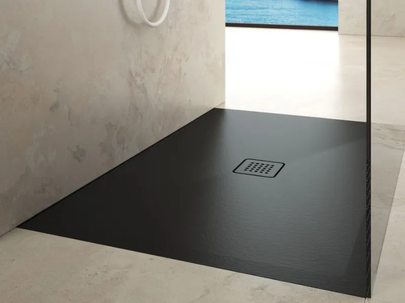 Piatto doccia filo pavimento rettangolare in ceramica Step by Scarabeo Ceramiche
