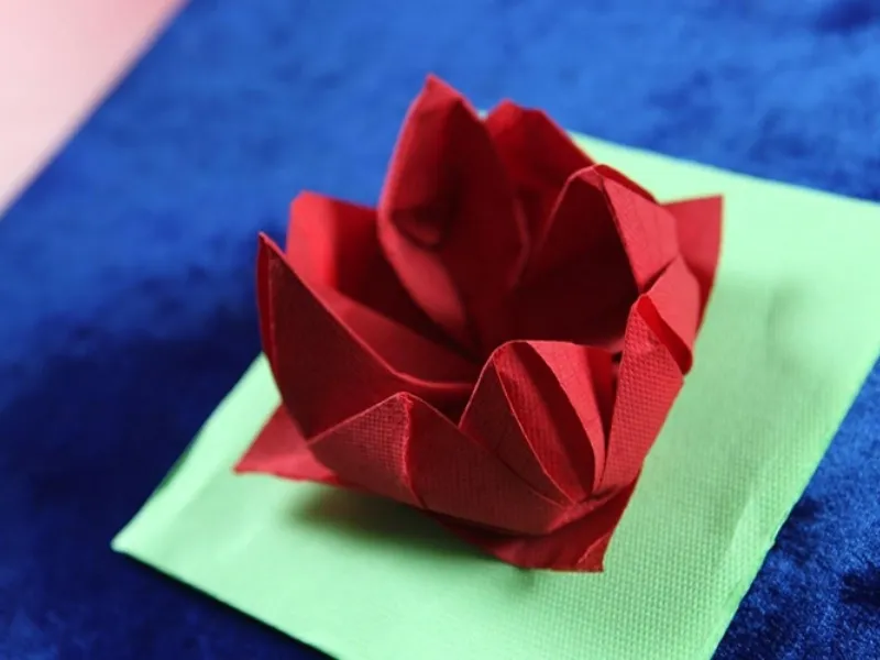 Tovagliolo a forma di ninfea