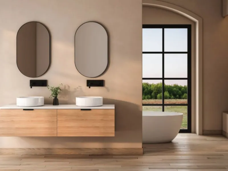 Decora il bagno in l'écru con le pitture di Rio Verde