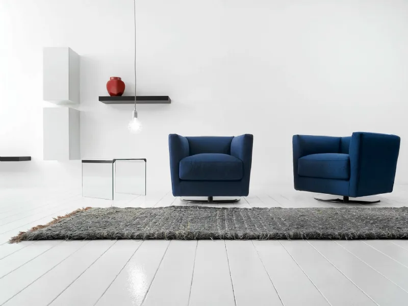 Poltrone girevoli design Dolcevita Pianca