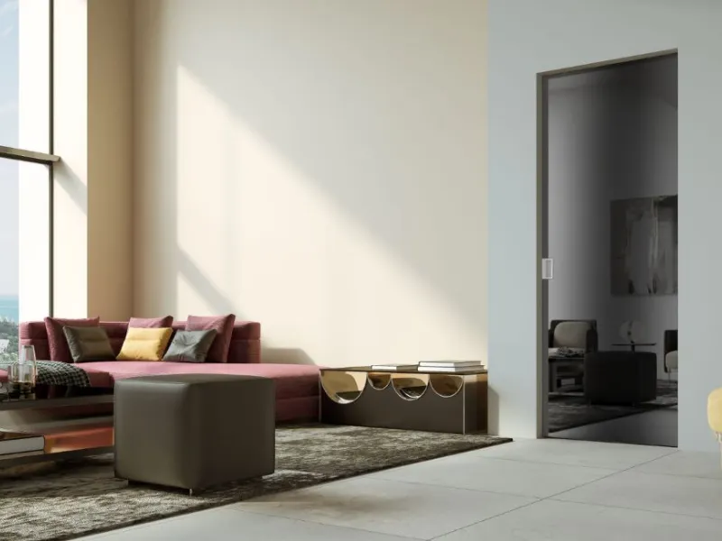 Porta scorrevole in vetro Mirr di Scrigno