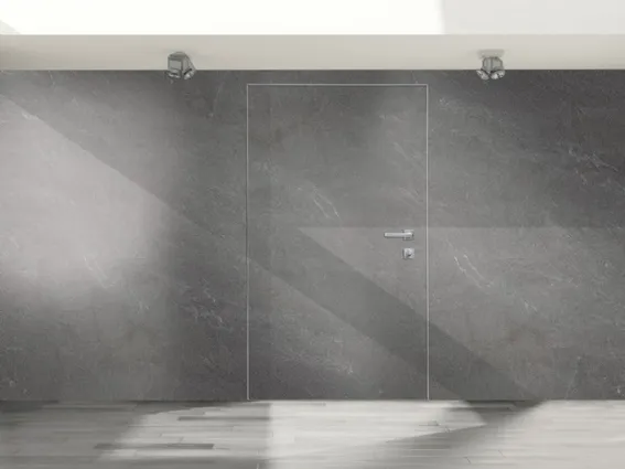 Modello raso muro Sleek Sentry di Dierre con cerniera a scomparsa