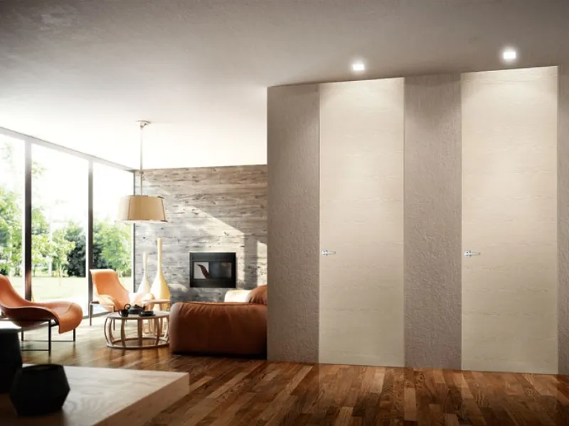 porte filo muro pivato