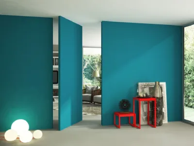 porta bilico filo muro