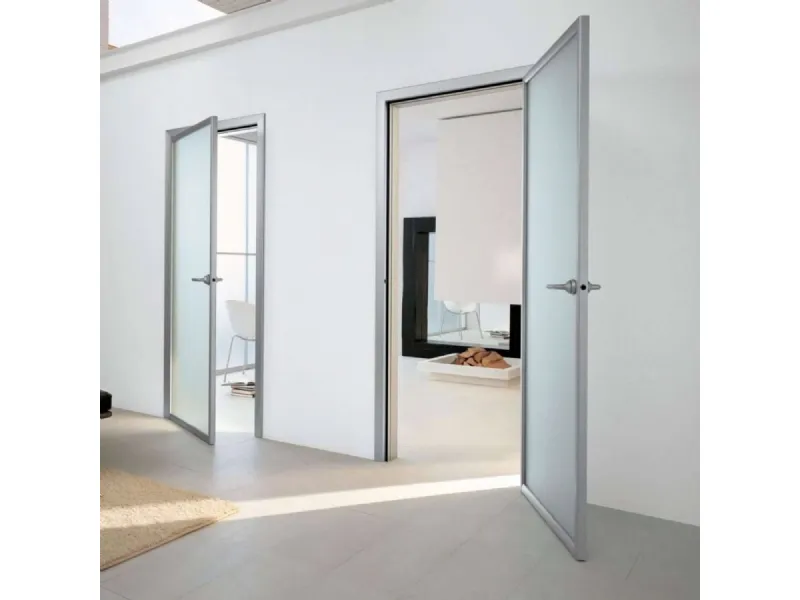 Porte vetro e alluminio Unika a battente