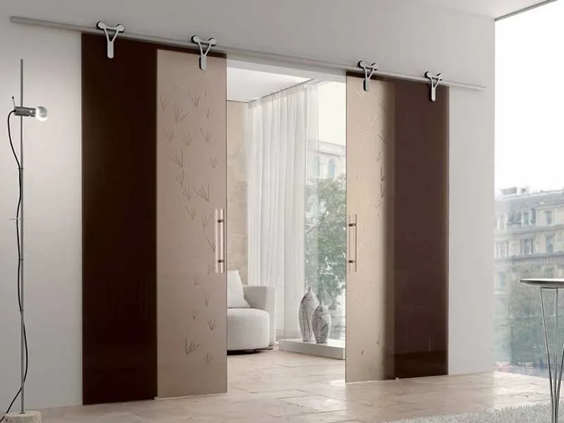 Porta interna scorrevole in vetro