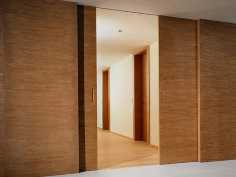 porta scorrevole in legno