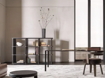 Estetica essenziale per la libreria Card di Molteni & C