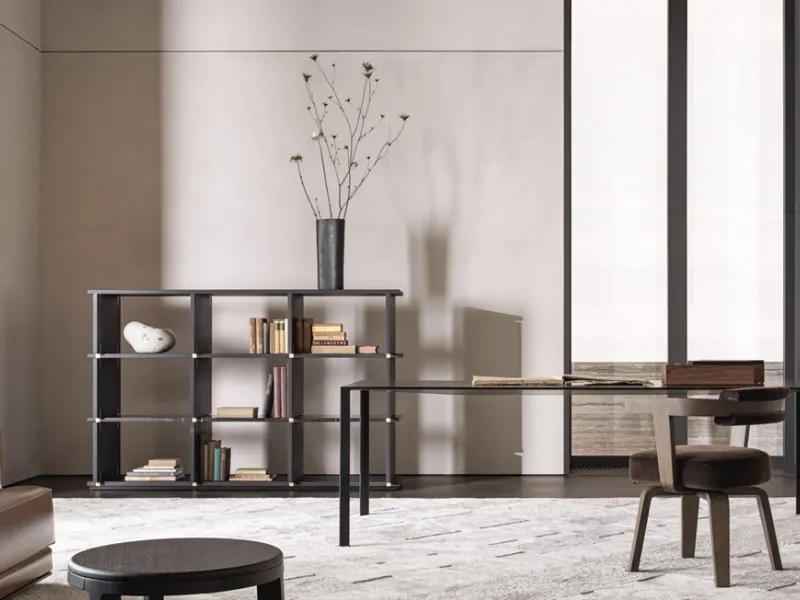Estetica essenziale per la libreria Card di Molteni & C