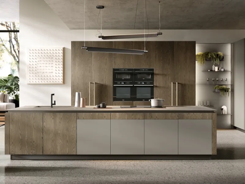 Natural 1, Cucina con isola di Moretti Compact Cucine