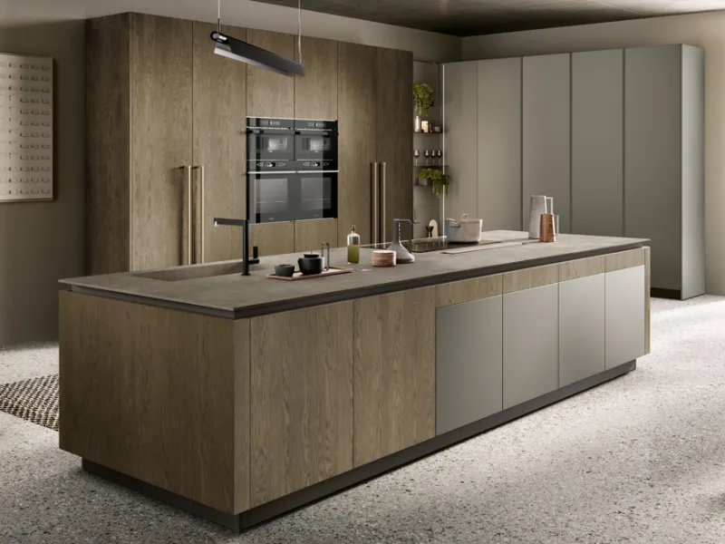 Natural 1, Cucina con isola di Moretti Compact Cucine