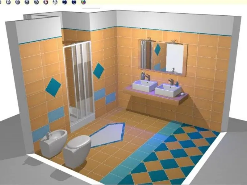 Esempio di progetto bagno con tecnologia 3d