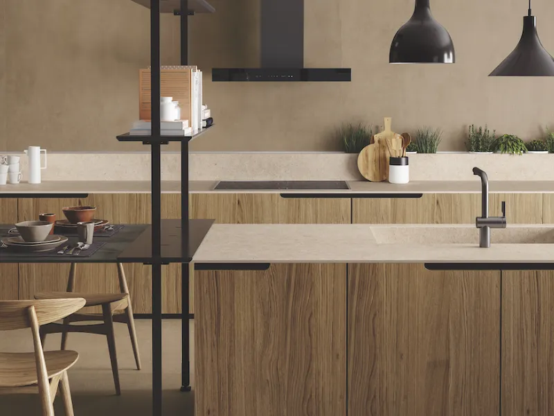 Atlas Plan, lastra di grandi dimensioni in gres porcellanato effetto cemento avorio Boost Stone Ivory