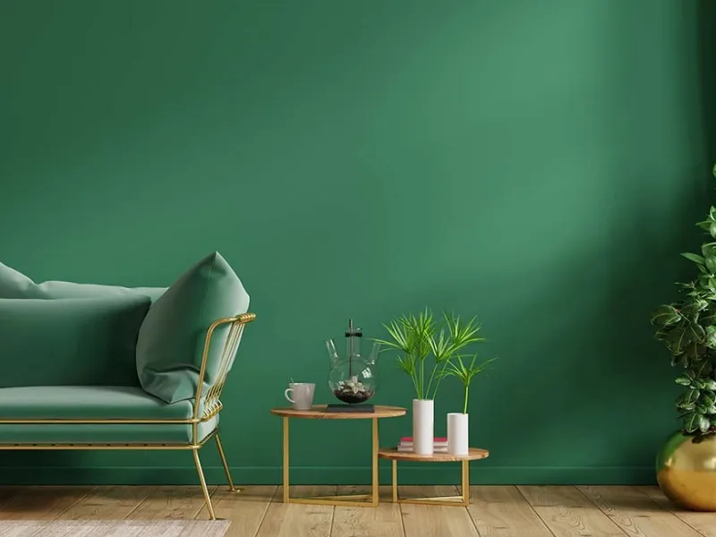Verde il colore scelto per il living da Max Meyer