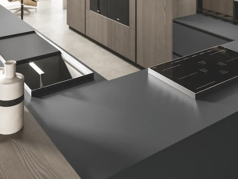 Top in finitura Fenix Ntm® Grigio Bromo Arrital