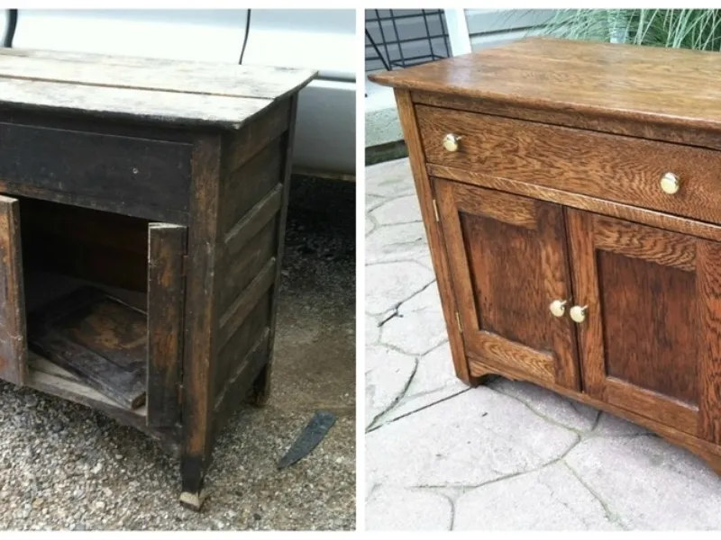 Mobile in legno restaurato