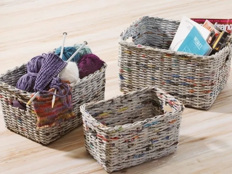 Riciclo creativo cestini di carta