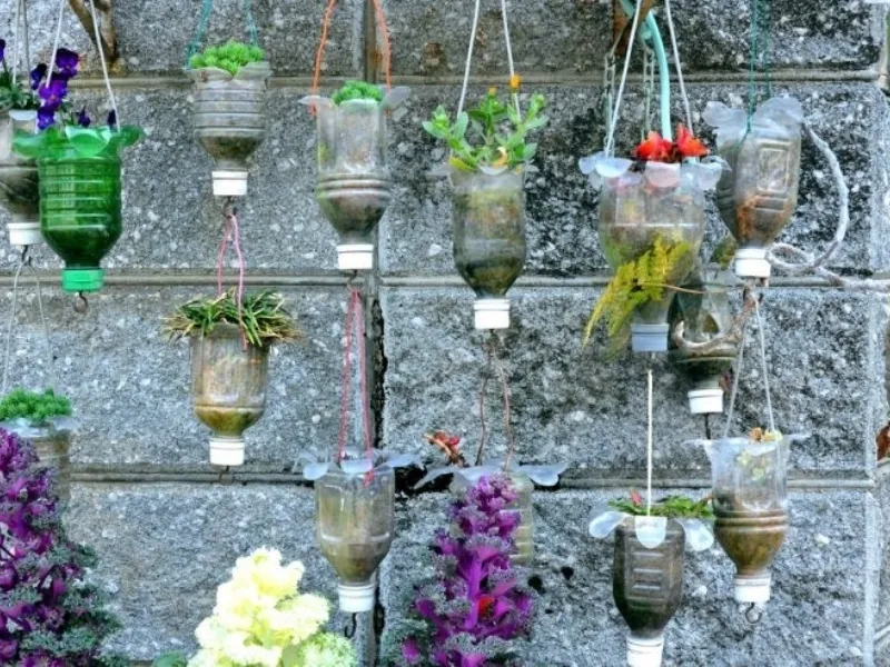 Riciclo creativo plastica: bottiglie