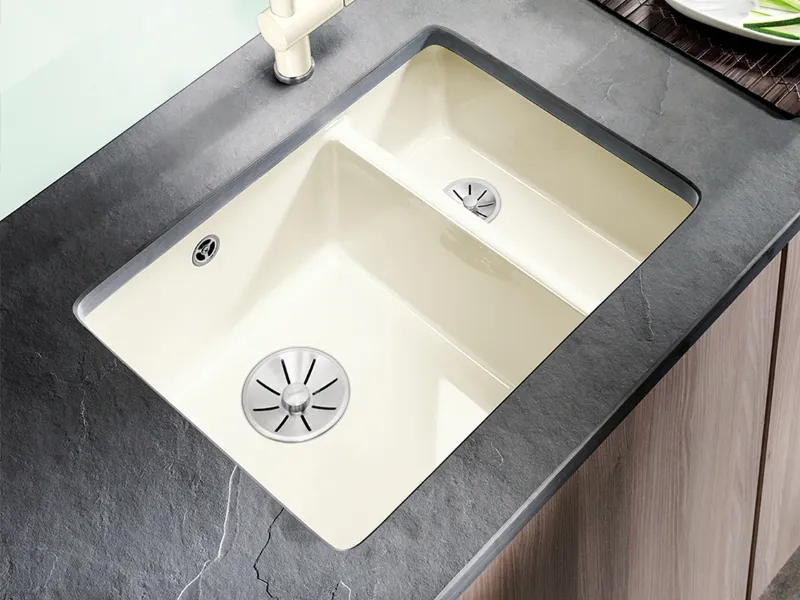 Lavello sottopiano a doppia vasca, marca Blanco