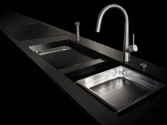 Lavello in materiale composito Prepstation di Schock