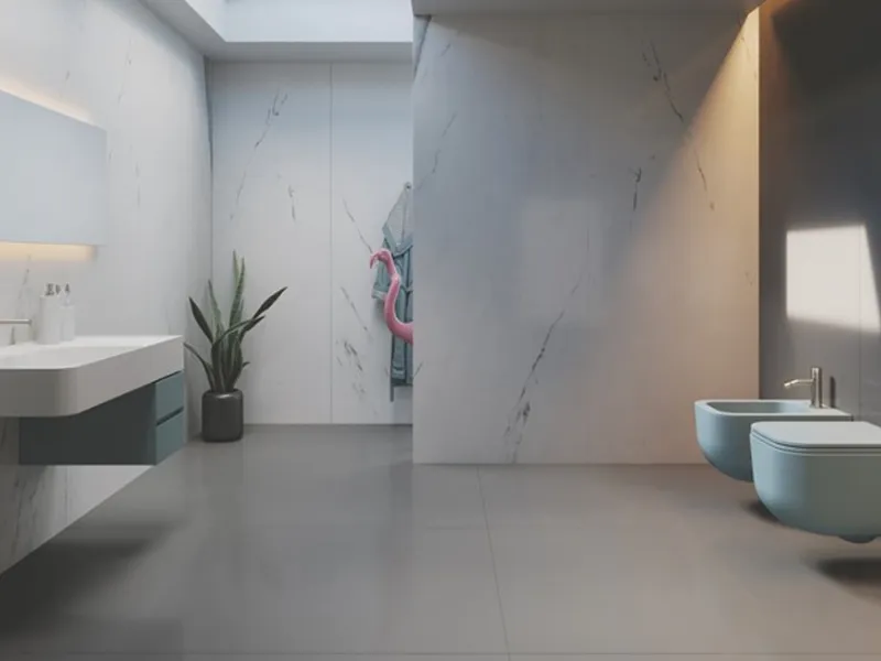 Sanitari sospesi in Solid Surface, REVOLUTION® di SDR CERAMICHE