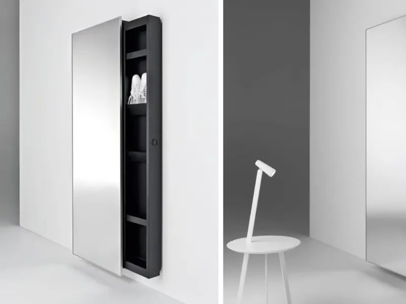 Mobile specchio con contenitore Backstage di Casamania & Horm