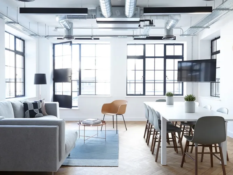 Ambiente living stile industrial