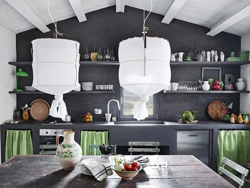 È in stile rustico questa cucina in muratura, foto Kristian Septimius Krogh