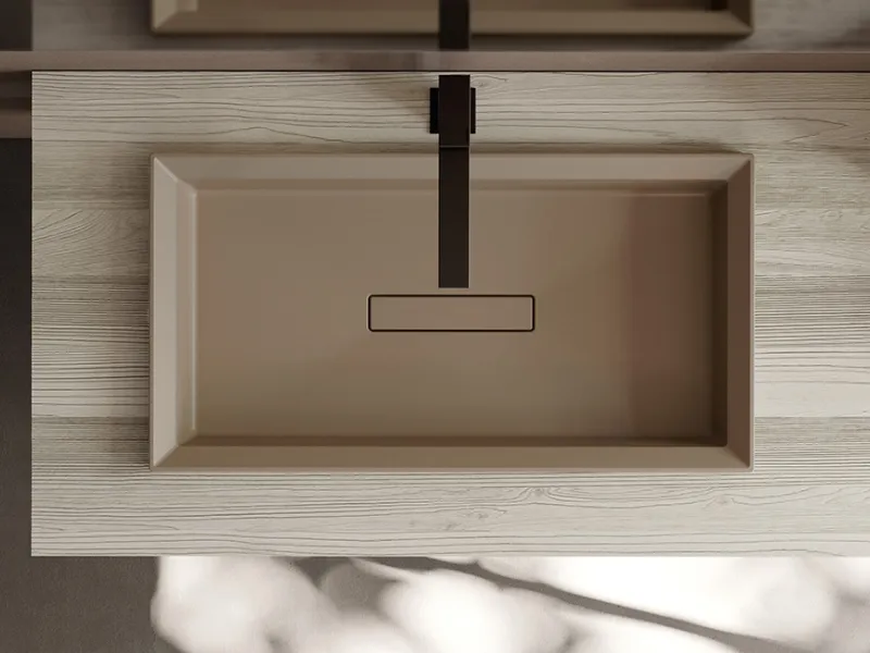 Modello Elite della collezione Sense di Ideagroup, in Mineralsolid color biscotto