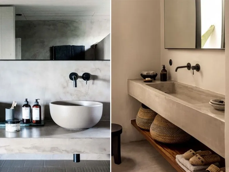 In bagno risulta continuo e impermeabile