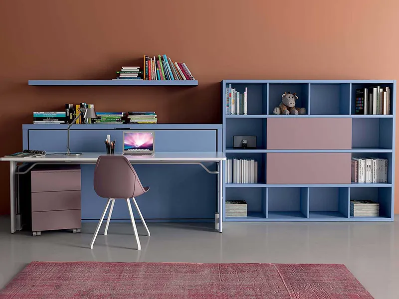 Foto 1: Scrivania a scomparsa con letto Miu di Clever