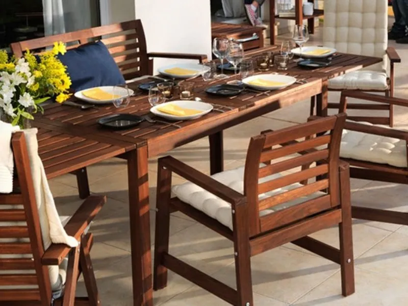 Sedie Ikea giardino in legno