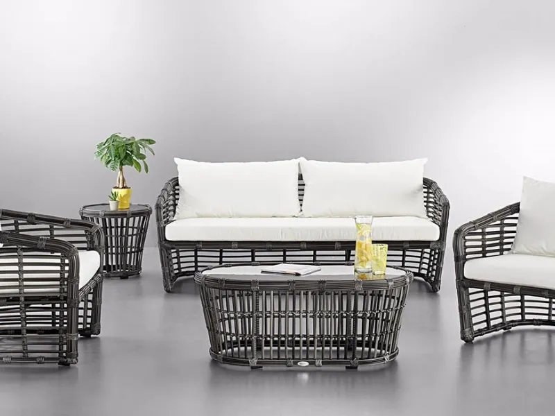 Lounge set da giardino in fibra di legno SYMI di MOBIKA GARDEN 
