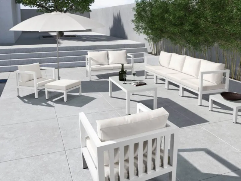 Lounge set da giardino in alluminio CURTIS di MOBIKA GARDEN