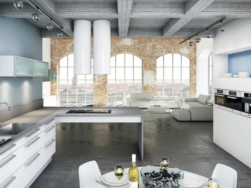 Cucina moderna con penisola