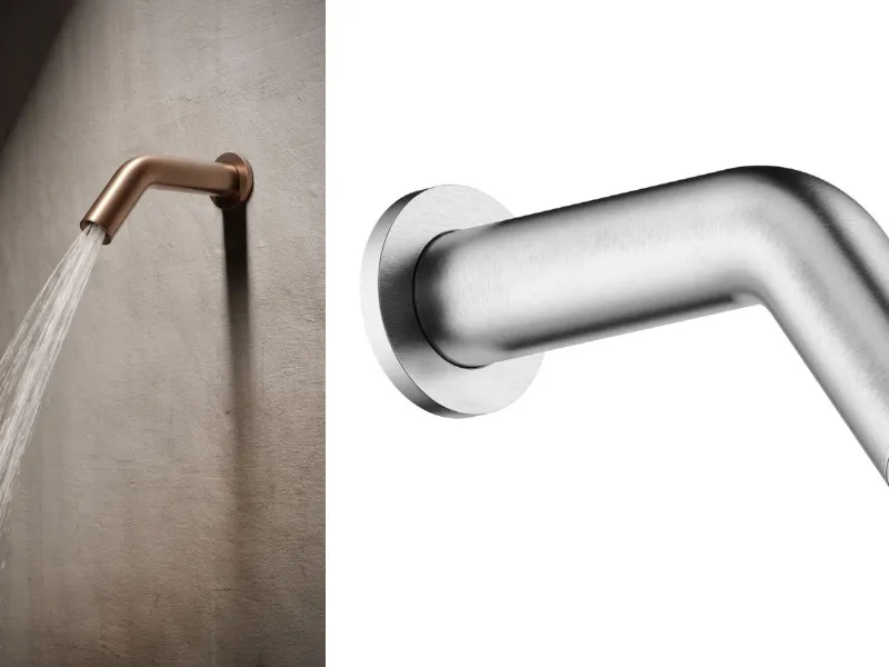 Nobili Rubinetterie - Sole: soffione doccia a muro in acciaio inox
