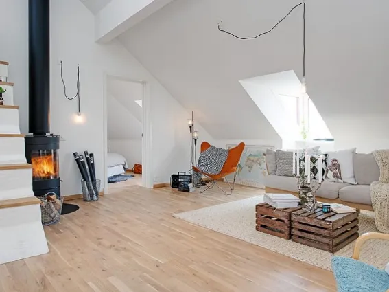 soffitta abitabile moderna