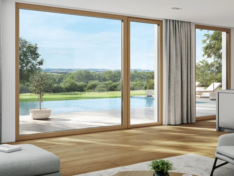 HF 520 di Internorm, finestra in legno e alluminio