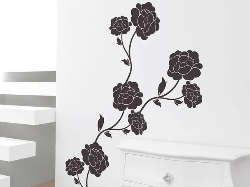 Stencil per pareti con fiori