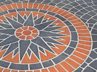 decoro circolare pavimentazione