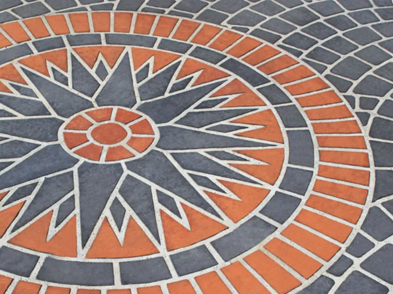 decoro circolare pavimentazione