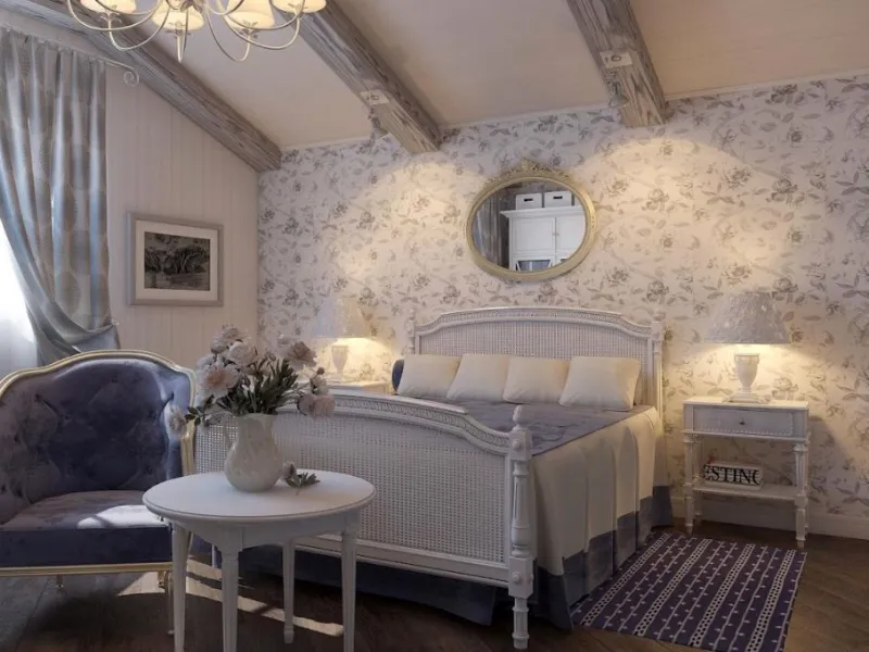 Nella camera da letto provenzale il bianco è un must