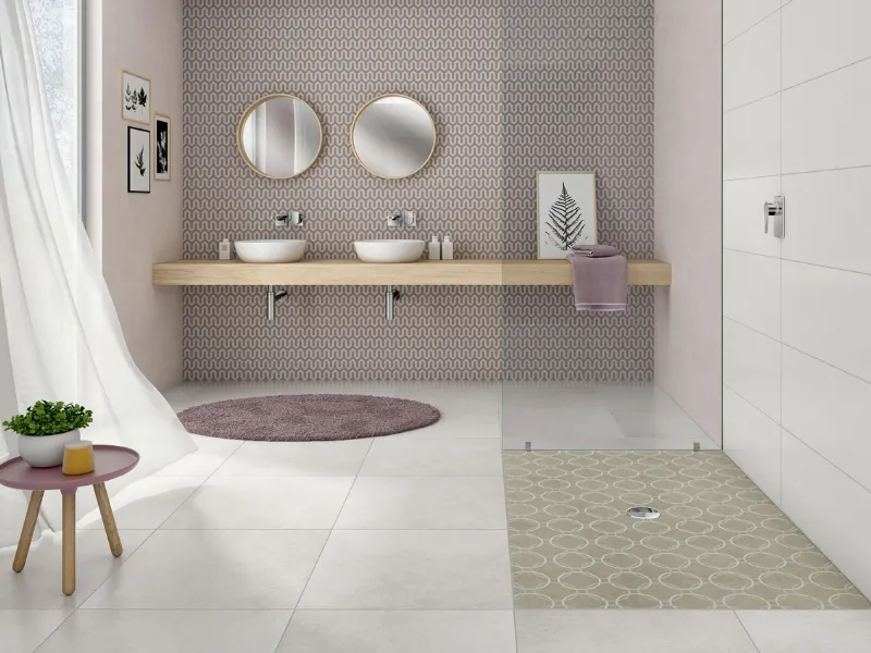 Piatto doccia rettangolare filo pavimento Viprint di Villeroy&Boch