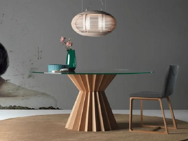 Tavolo legno e vetro